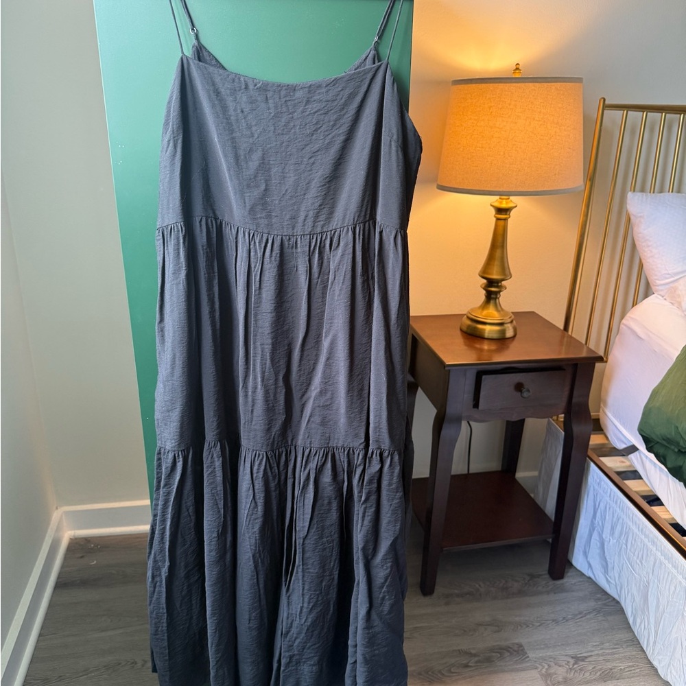 Abercrombie & Fitch Black Spaghetti Strap Maxi Sundress